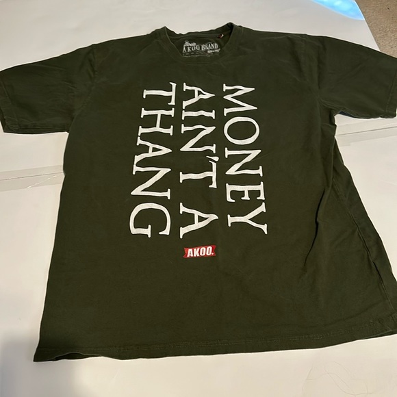 Akoo Other - AKOO Brand Money Ain’t A Thang Army Green 3X Unisex Tshirt